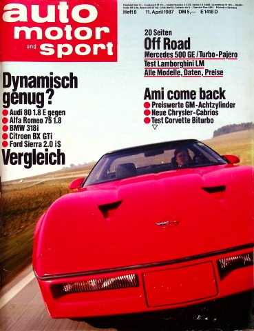 Deckblatt Auto Motor und Sport (08/1987)